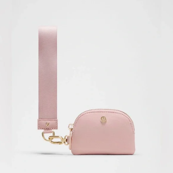 Lululemon Dual Pouch Wristlet Glitter Pink Champagne/ Mink Berry/ Gold - Picture 7 of 8